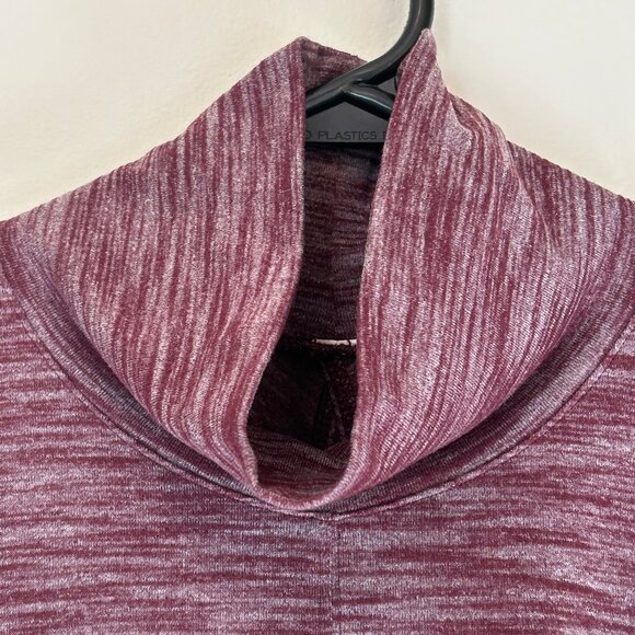 Lululemon &go Take-Off Long Sleeve, color: Heathered Bordeaux Drama, sz 8 - Picture 8 of 16